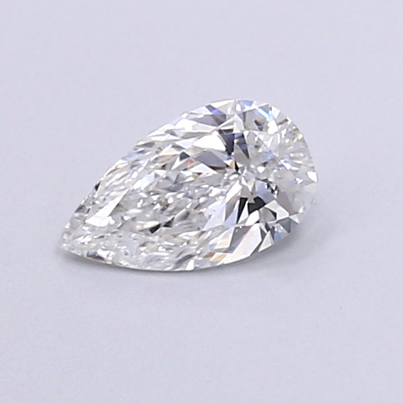 Actual 0.29 carat E Pear lab-grown diamond