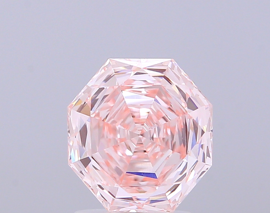 3.00 ct Octagonal Mixed Cut Fancy Intense Pink Lab-Grown Diamond