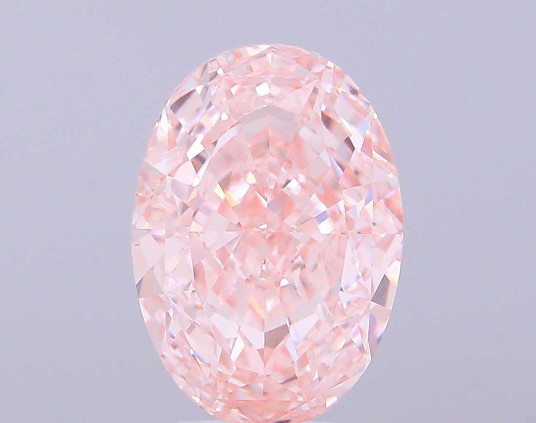 5.00 ct Oval Fancy Intense Pink Lab-Grown Diamond