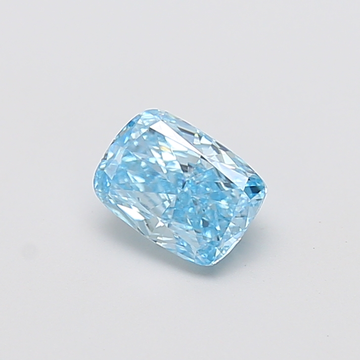 1.10 ct Blue (Vivid) VVS2 Cushion lab-grown diamond