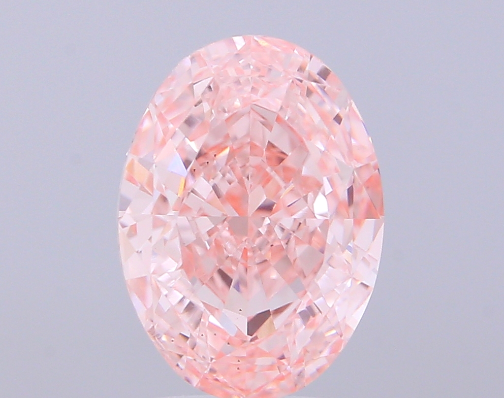 5.01 ct Oval Fancy Intense Pink Lab-Grown Diamond