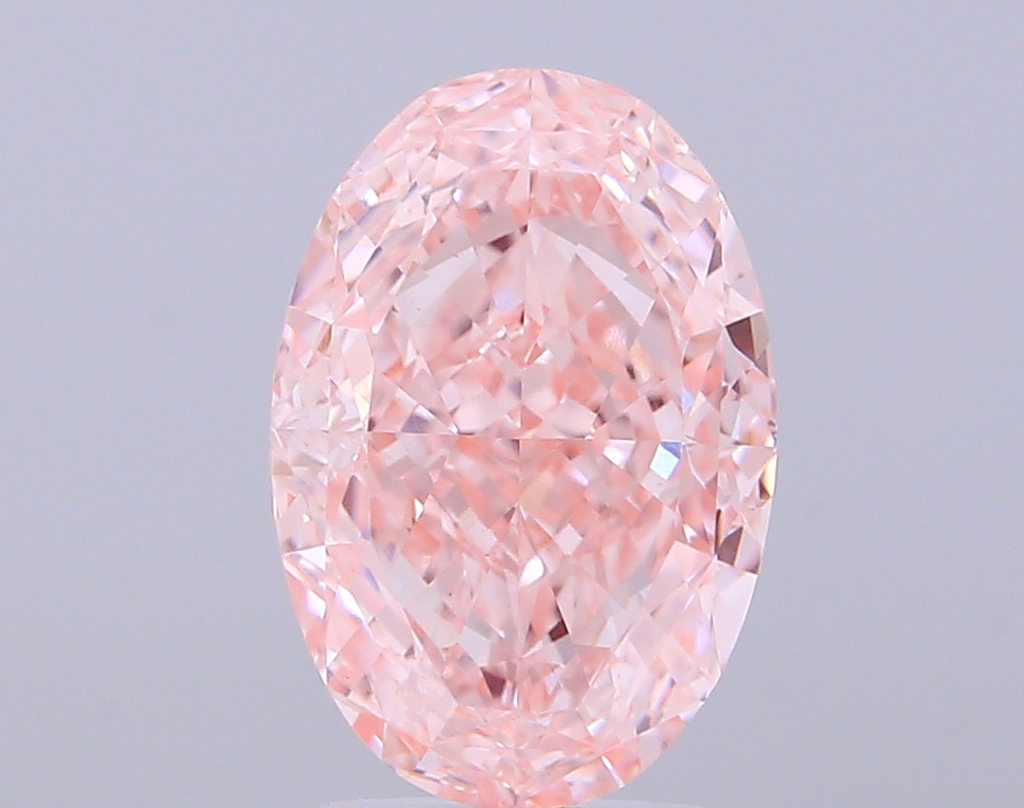 4.02 ct Oval Fancy Intense Pink Lab-Grown Diamond