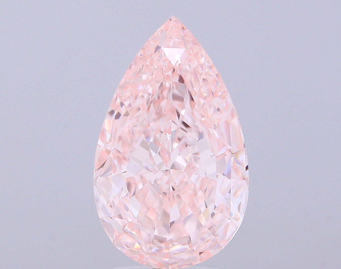 5.02 ct Pear Fancy Intense Pink Lab-Grown Diamond