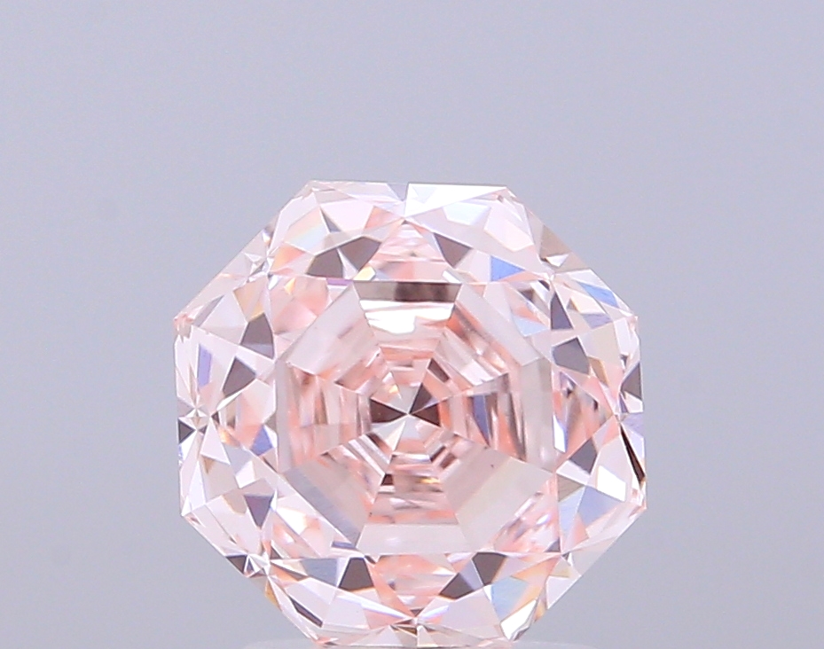 3.11 ct Octagonal Mixed Cut Fancy Intense Pink Lab-Grown Diamond