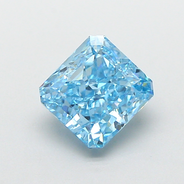 1.51 ct Blue (Vivid) VVS2 Square Radiant lab-grown diamond