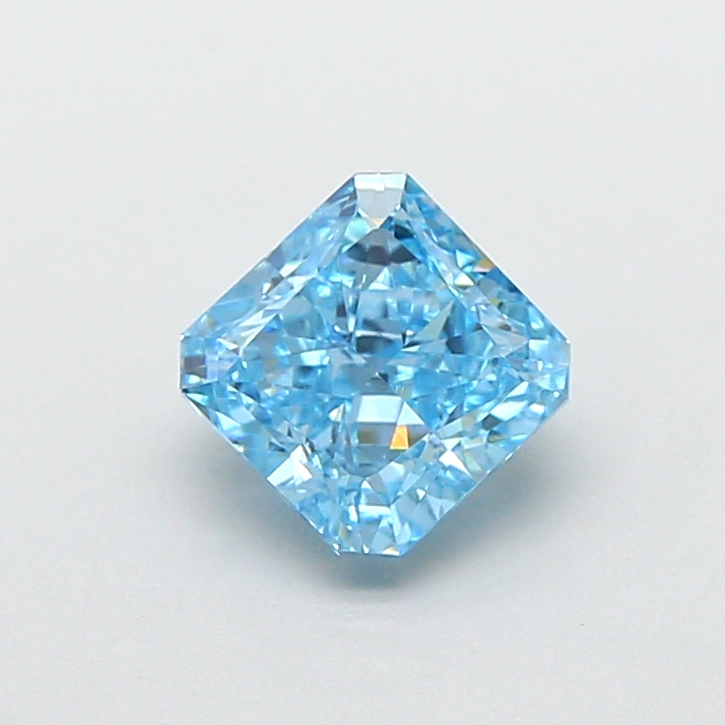 1.02 ct Blue (Vivid) VVS2 Square Radiant lab-grown diamond
