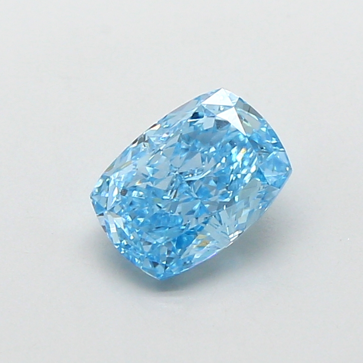 1.01 ct Blue (Vivid) VS1 Cushion lab-grown diamond