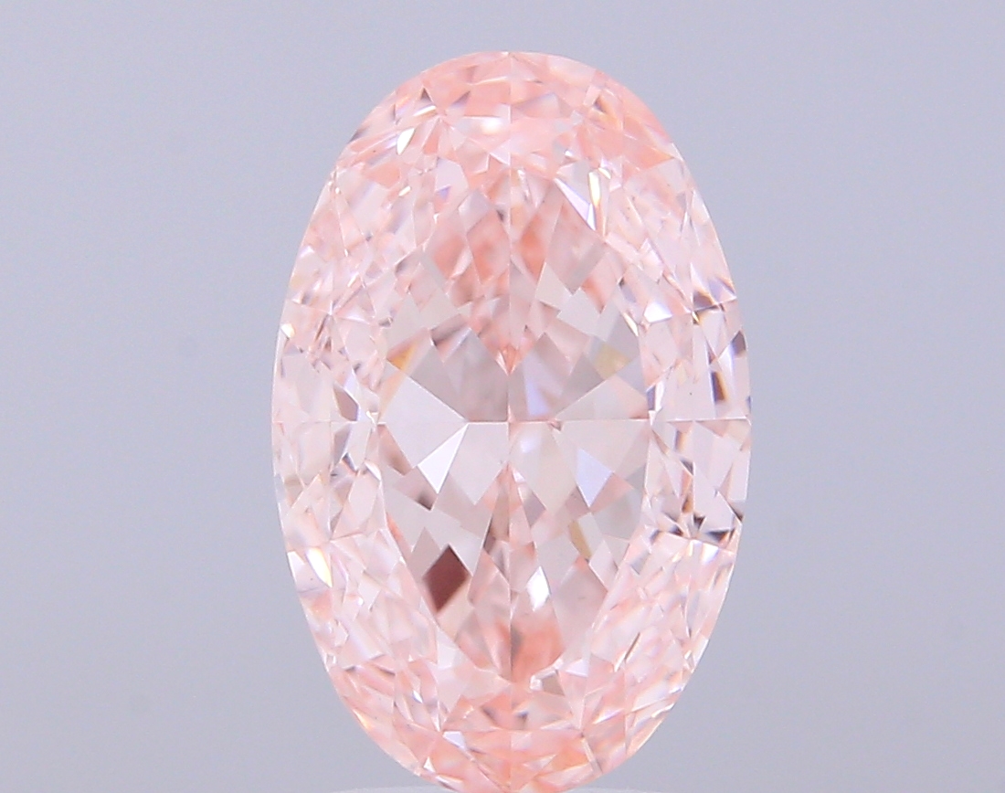 5.02 ct Oval Fancy Intense Pink Lab-Grown Diamond
