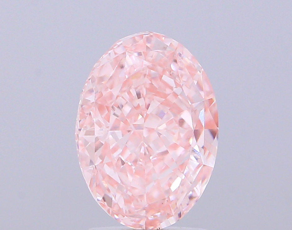 3.01 ct Oval Fancy Vivid Pink Lab-Grown Diamond