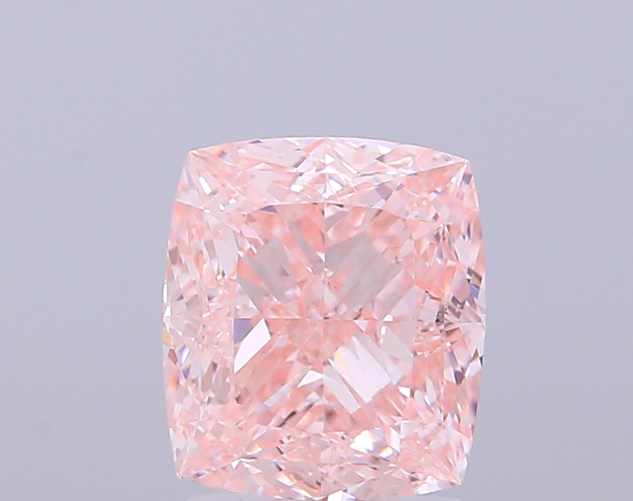 3.00 ct Cushion Fancy Intense Pink Lab-Grown Diamond