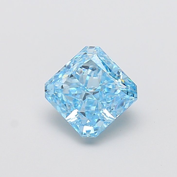 1.71 ct Blue (Vivid) VVS2 Square Radiant lab-grown diamond