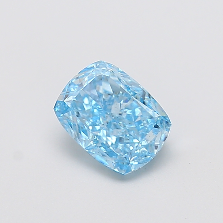 1.59 ct Blue (Vivid) SI1 Cushion lab-grown diamond