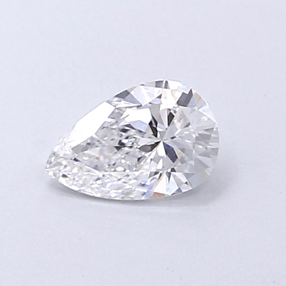 Actual 0.29 carat D Pear lab-grown diamond
