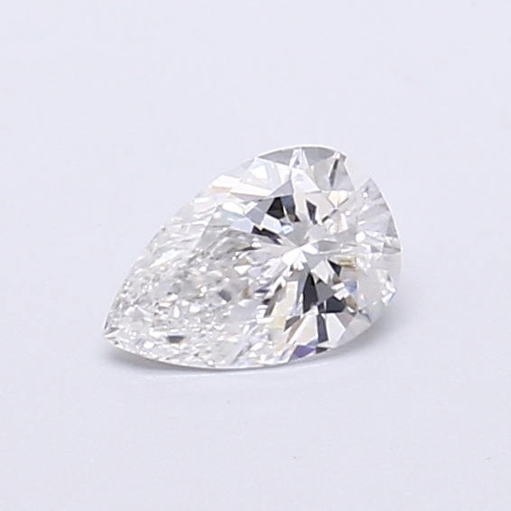 Actual 0.27 carat D Pear lab-grown diamond