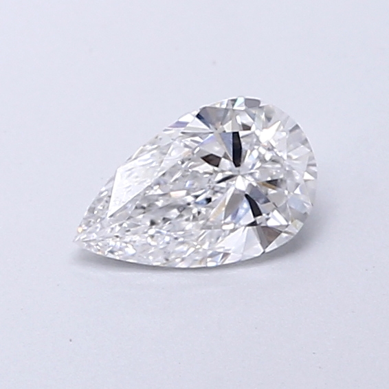 Actual 0.29 carat D Pear lab-grown diamond