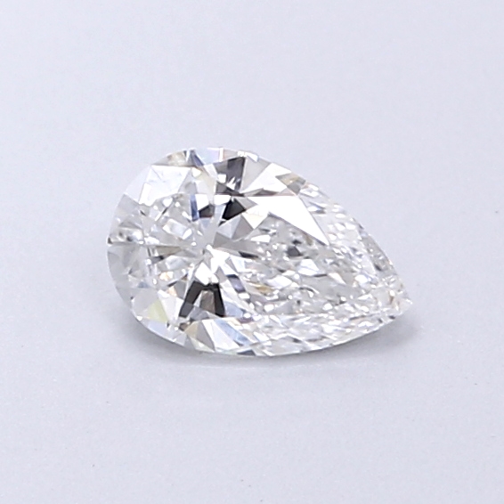 Actual 0.29 carat D Pear lab-grown diamond