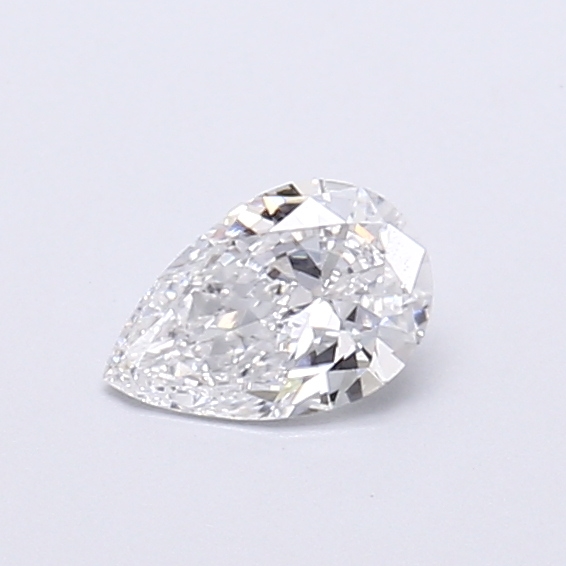 Actual 0.26 carat D Pear lab-grown diamond