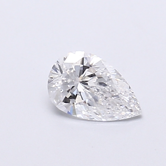 Actual 0.29 carat D Pear lab-grown diamond
