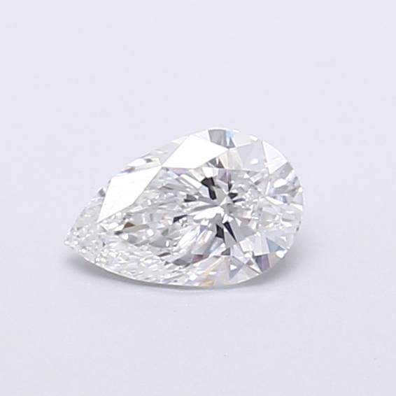 Actual 0.29 carat D Pear lab-grown diamond