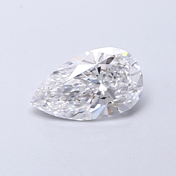 Actual 0.27 carat D Pear lab-grown diamond