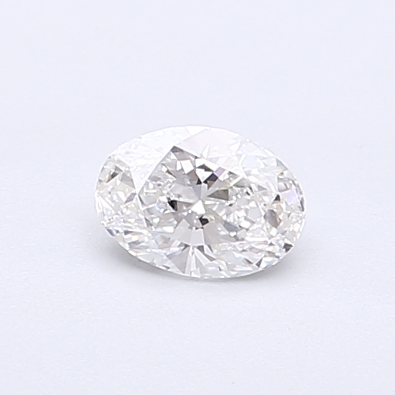 Actual 0.28 carat E Oval lab-grown diamond