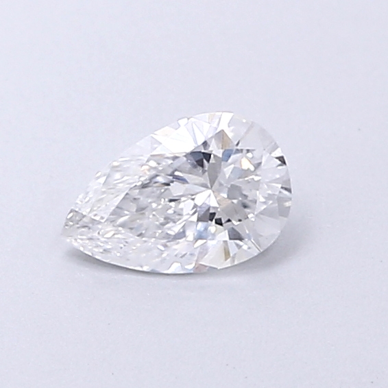 Actual 0.28 carat D Pear lab-grown diamond