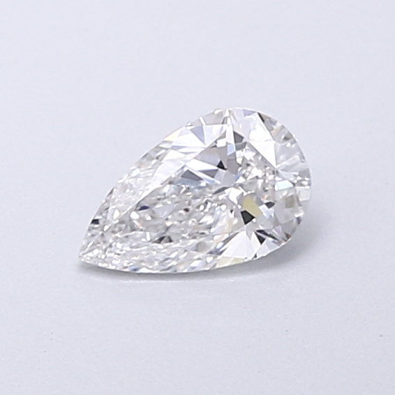 Actual 0.29 carat E Pear lab-grown diamond
