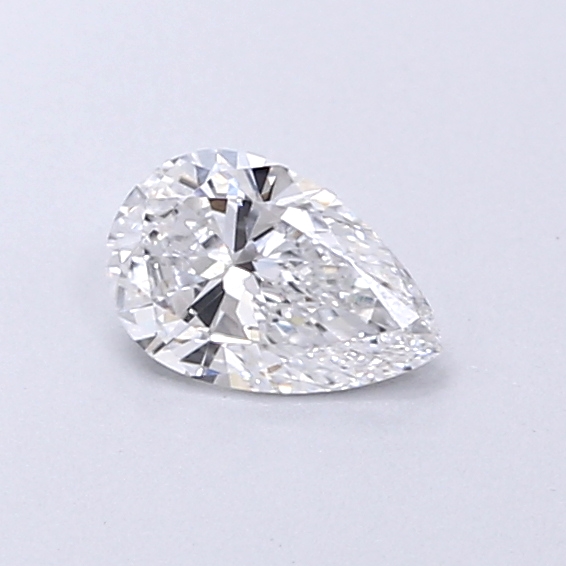 Actual 0.29 carat D Pear lab-grown diamond