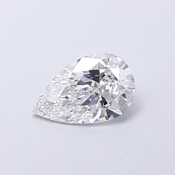 Actual 0.29 carat E Pear lab-grown diamond