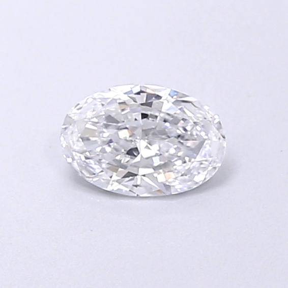 Actual 0.29 carat D Oval lab-grown diamond