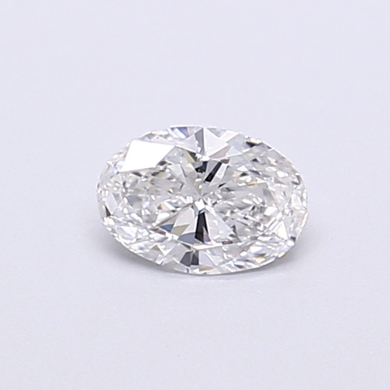 Actual 0.28 carat D Oval lab-grown diamond