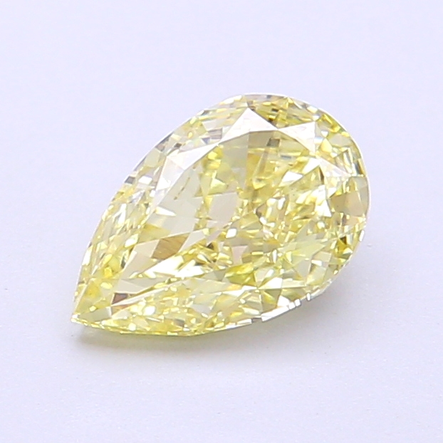 0.53 ct Pear Fancy Vivid Yellow Lab-Grown Diamond