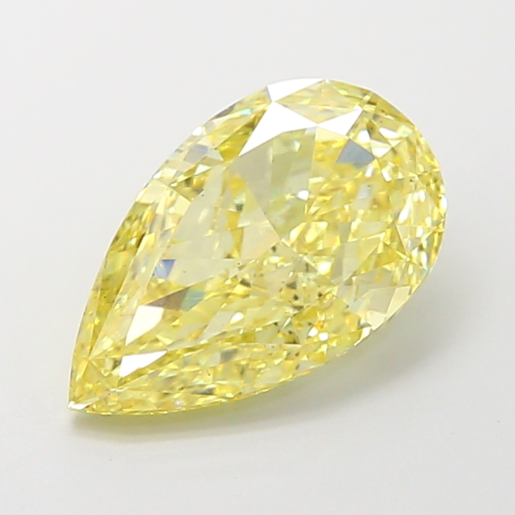 3.02 ct Pear Fancy Light Yellow Lab-Grown Diamond