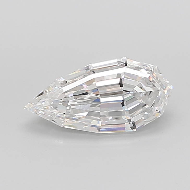 3.18 carat Pear Step Cut lab grown diamond, E VS1, IGI certified