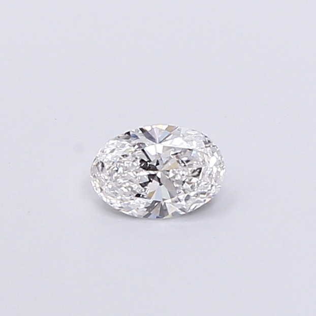 Actual 0.29 carat E Oval lab-grown diamond