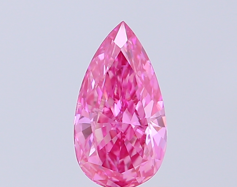0.77 ct Pear, Fancy Vivid Purple VS2 CVD