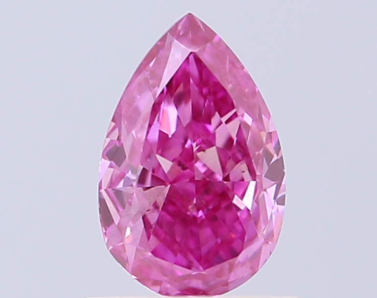 0.78 ct Pear, Fancy Vivid Purple VS1 CVD