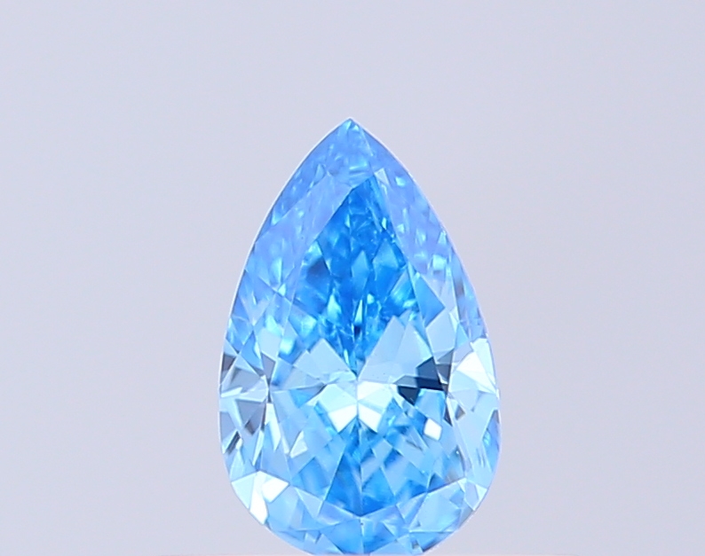 0.38 ct Pear, Fancy Intense Blue VS1 CVD
