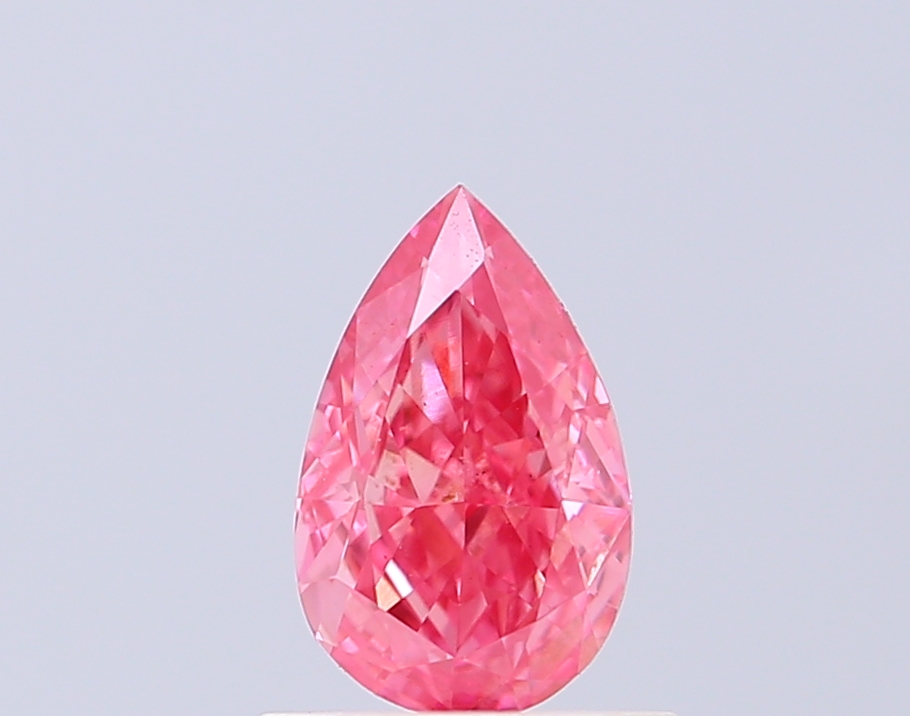 0.56 ct Pear, Fancy Vivid Pink VS1 CVD