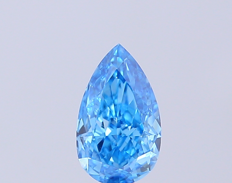0.78 ct Pear, Fancy Vivid Blue VS1 CVD