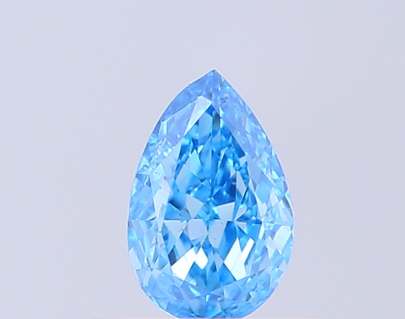 0.34 ct Pear, Fancy Intense Blue VS1 CVD