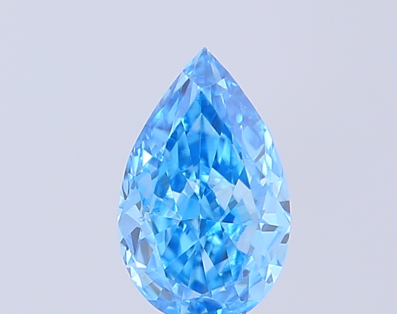 0.42 ct Pear, Fancy Intense Blue VS1 CVD