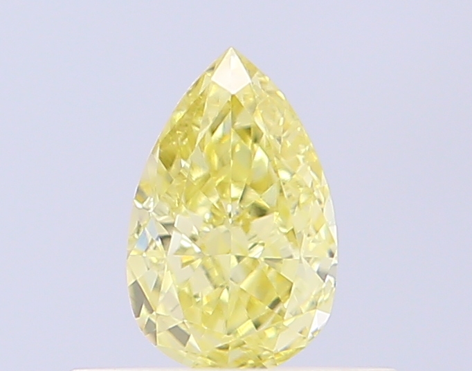 0.33 ct Pear, Fancy Intense Yellow VS1 CVD