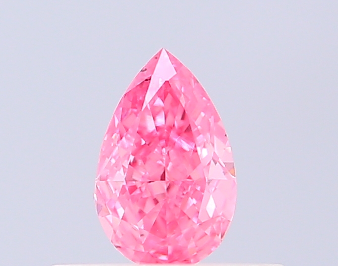 0.23 ct Pear, Fancy Vivid Pink VS1 CVD
