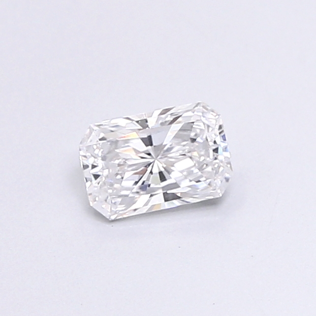 Actual 0.34 carat D Radiant lab-grown diamond
