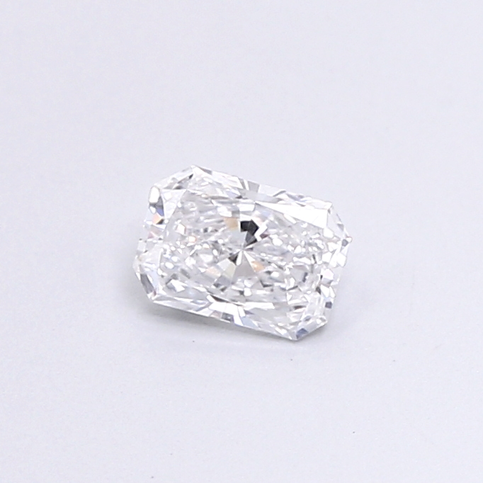 Actual 0.32 carat D Radiant lab-grown diamond