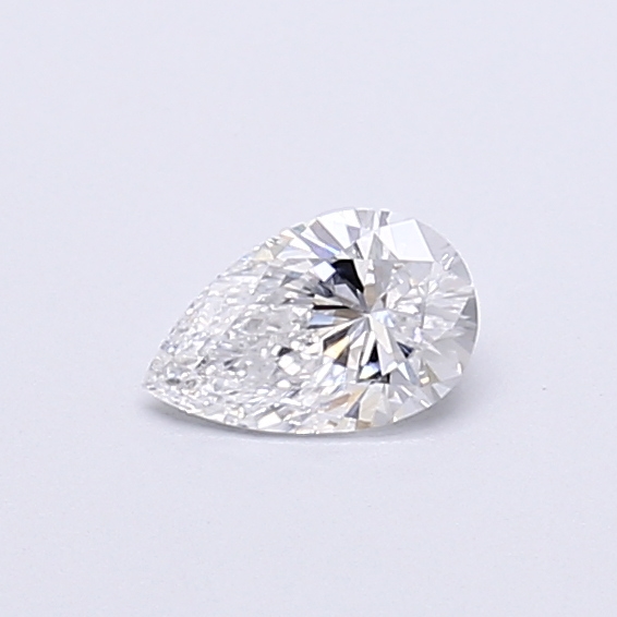 Actual 0.29 carat D Pear lab-grown diamond