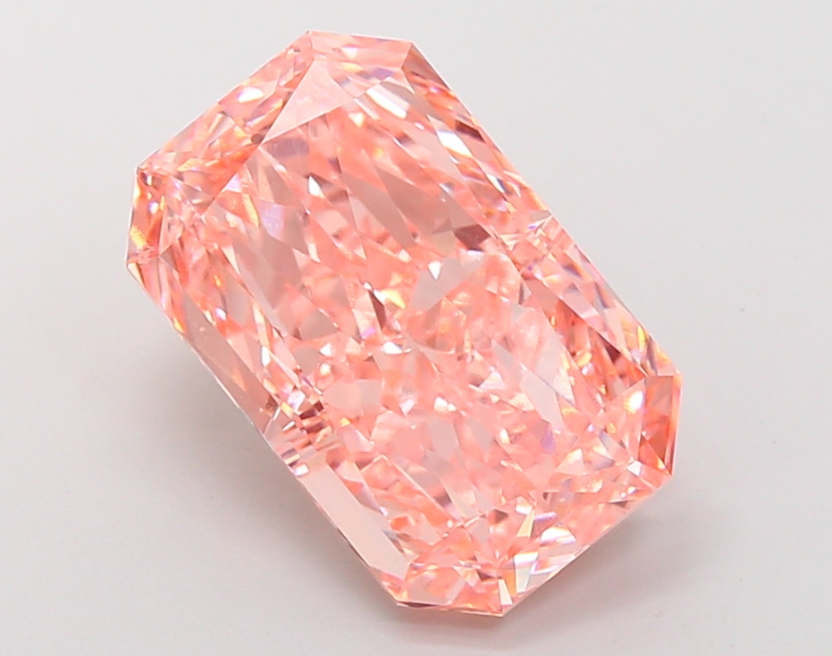 10.01 ct Radiant Fancy Vivid Pink Lab-Grown Diamond