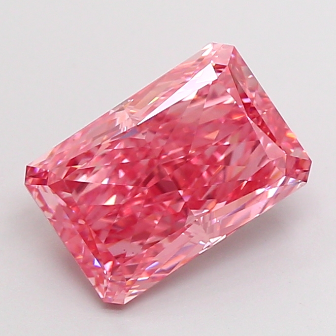2.53 ct Pink (Vivid) VS1 Radiant lab-grown diamond