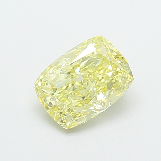 1.41 ct Yellow (Light) VS2 Cushion lab-grown diamond